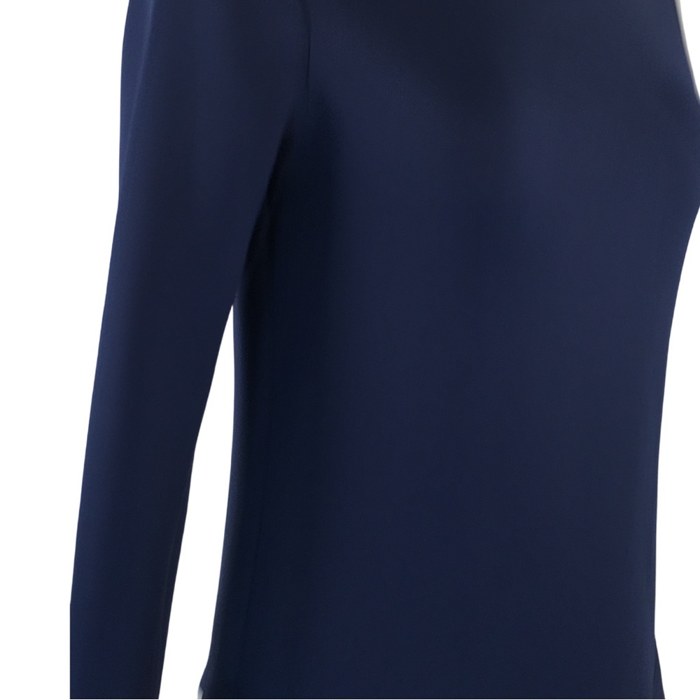 BCBGMaxazria Genesa Flounce Hem Navy Burgundy Color block Mini Dress size Small - Picture 10 of 15